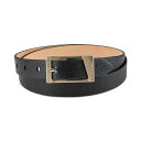 カルバンクライン レディース ベルト アクセサリー Skinny Geometric Center Bar Buckle Dress Belt Black(4)