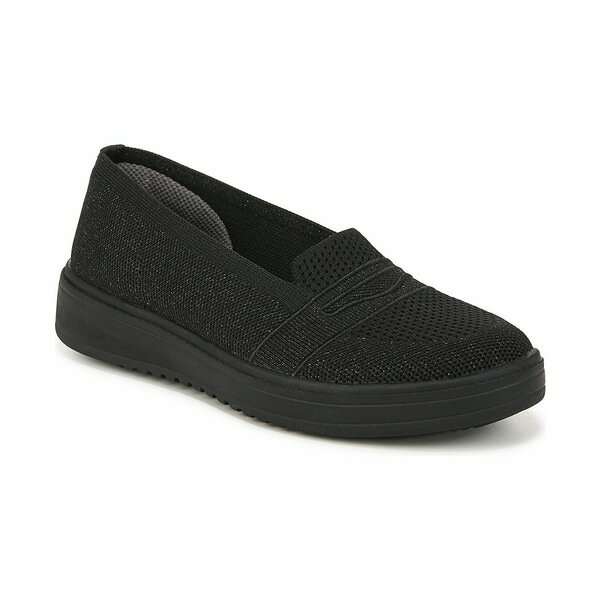 ビジーズ レディース サンダル シューズ Valley Washable Penny Platform Loafers Black/Black Stretch Knit Fabric