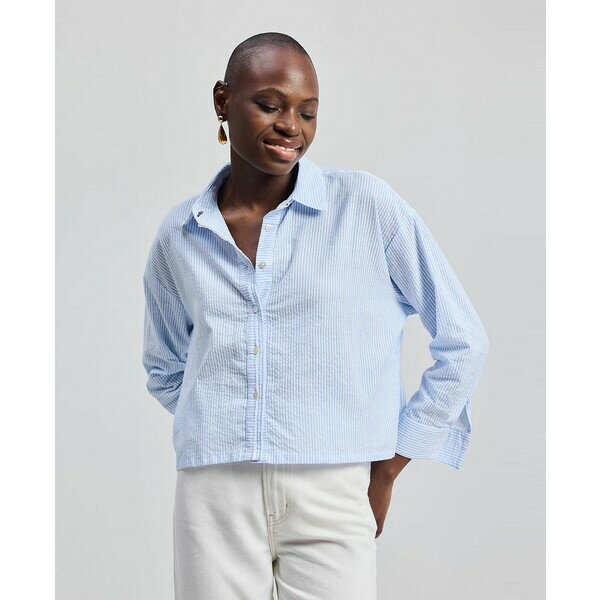 レイストア レディース カットソー トップス Women's Crop it like it s Hot Shirt in Stripes Linear rhythm