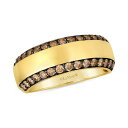 ルヴァン メンズ リング アクセサリー Chocolatier® Men's Chocolate Diamond Two Row Band (1 ct....