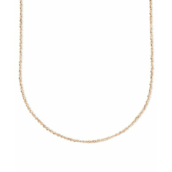 チョーカー イタリアン ゴールド レディース ネックレス・チョーカー・ペンダントトップ アクセサリー 14k Rose Gold Necklace, 16" Perfectina Chain (1-1/8mm) Rose Gold