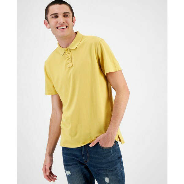 サンアンドプラスストーン メンズ シャツ トップス Men 039 s Pete Pique Polo, Created for Macy 039 s Honey Ochre