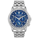 V`Y Y rv ANZT[ Men's Eco-Drive Calendrier Stainless Steel Bracelet Watch 44mm BU2021-51L No Color