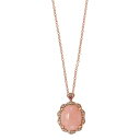 GtB[ RNV fB[X lbNXE`[J[Ey_ggbv ANZT[ EFFY&reg; Pink Opal (2 1/2 ct.t.w.) and Diamond (1/10 ct.t.w.) Pendant in 14K Rose Gold Pink Opal