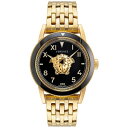 FT[` Y rv ANZT[ Men's Swiss V-Palazzo Gold Ion Plated Stainless Steel Bracelet Watch 43mm Ip Yellow Gold