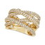    ꡼ Vanilla Diamond Pavé Multirow Crossover Statement Ring (3-1/2 ct. t.w.) in 18k Gold 18K Honey Gold Ring