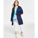 ジェイエムコレクション レディース ニット セーター アウター Plus Size Open-Front Long-Sleeve Cardigan, Created for Macy 039 s Intrepid Blue