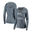 ファナティクス レディース パーカー・スウェットシャツ アウター Women's Navy Tennessee Titans Doubleface Slub Pullover Hoodie Navy