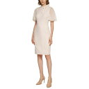 JoNC fB[X s[X gbvX Petite Chiffon Flutter-Sleeve Sheath Dress Blossom