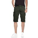 エックスレイ メンズ カジュアルパンツ ボトムス Men's Belted Capri Cargo Shorts Charcoal
