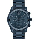 モバド メンズ 腕時計 アクセサリー Men's Bold Verso Dark Blue Ionic Plated Steel Bracelet Watch 44mm Blue(2)