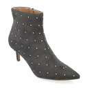 ジャーニーコレクション レディース ブーツ シューズ Women's Rossia Studded Pointed Toe Booties Gray
