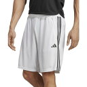 アディダス メンズ カジュアルパンツ ボトムス Men's Train Essentials Classic-Fit AEROREADY 3-Stripes 10" Training Shorts White / Blk