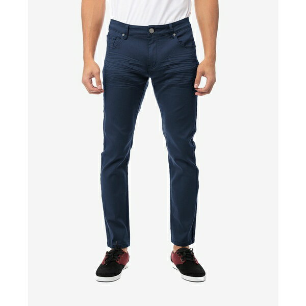 エックスレイ メンズ デニムパンツ ボトムス Men's Stretch 5 Pocket Skinny Jeans Navy