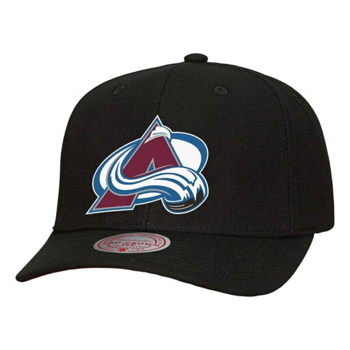 ミッチェル&ネス レディース 帽子 アクセサリー Mitchell & Ness Adult Colorado Avalanche Pinch Black Adjustable Hat - ミッチェル&ネス レディース 帽子 アクセサリー Mitchell & Ness Adult Colorado Avalanche Pinch Black Adjustable Hat -