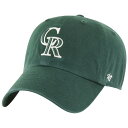 フォーティーセブン メンズ 帽子 アクセサリー '47 Adult Colorado Rockies Green Logo Clean Up Adjustable Hat -(4)