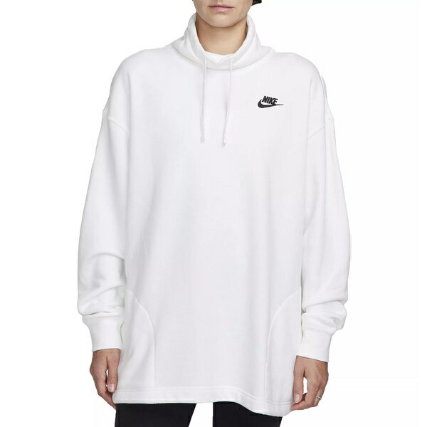 90s USA製 NIKEナイキ ワンポイント モックネック スウェット 紺
