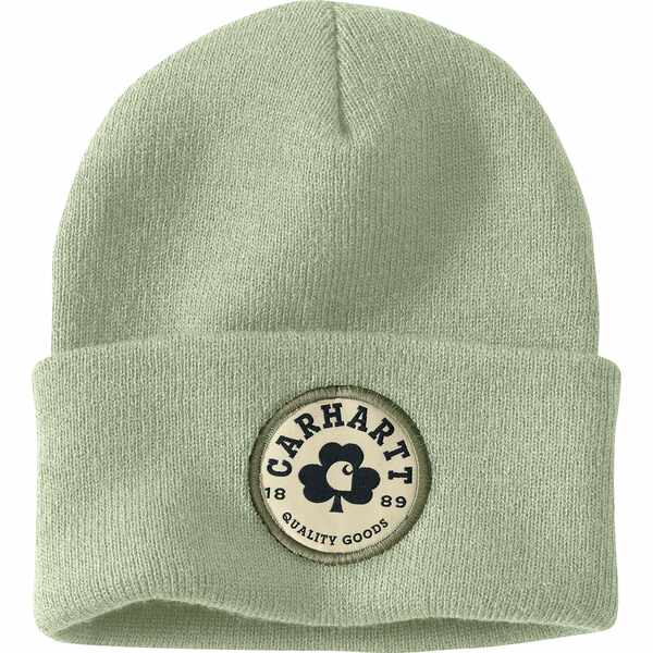 カーハート レディース 帽子 アクセサリー Carhartt Knit Shamrock Patch Beanie Sage