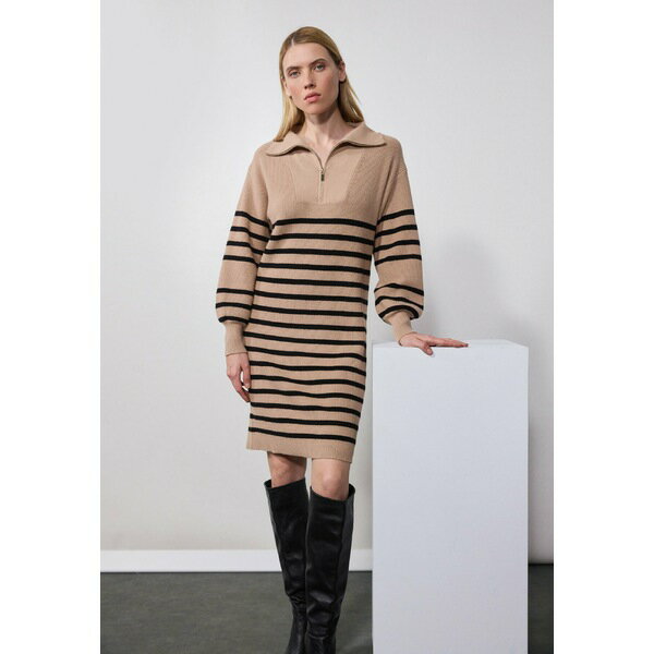 アンナ フィールド レディース ワンピース トップス Jumper dress - mottled beige