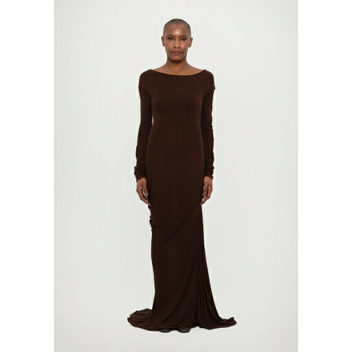 ホルツワイラー レディース ワンピース トップス ESTELLA SOLID DRESS - Maxi dress - dark brown ホルツワイラー レディース ワンピース トップス ESTELLA SOLID DRESS - Maxi dress - dark brown