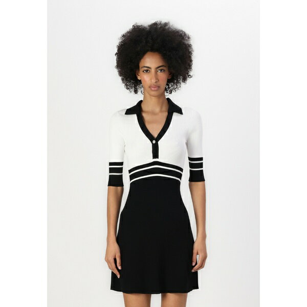 リュージョー レディース ワンピース トップス ABITO - Jumper dress - bianco/nero