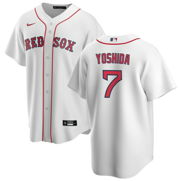 ナイキ メンズ ユニフォーム トップス Boston Red Sox Nike Home Replica Custom Jersey White