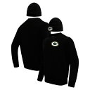 プロスタンダード メンズ Tシャツ トップス Green Bay Packers Pro Standard Crewneck Pullover Sweater & Cuffed Knit Hat Box Gift Set Black