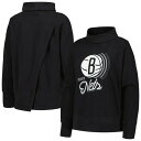 レベルウェア レディース パーカー・スウェットシャツ アウター Brooklyn Nets Levelwear Women's Sunset Pullover Sweatshirt Black