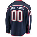 ファナティクス メンズ ユニフォーム トップス Columbus Blue Jackets Fanatics Branded Home Breakaway Custom Jersey Navy 3