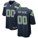 ナイキ メンズ ユニフォーム トップス Seattle Seahawks Nike Custom Game Jersey College Navy