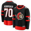 ファナティクス メンズ ユニフォーム トップス Joonas Korpisalo Ottawa Senators Fanatics Branded Home Breakaway Jersey Black