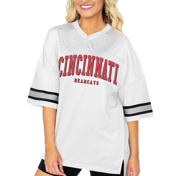 ゲームデイ レディース Tシャツ トップス Cincinnati Bearcats Gameday Couture Women's Option Play Oversized Mesh Fashion Jersey White