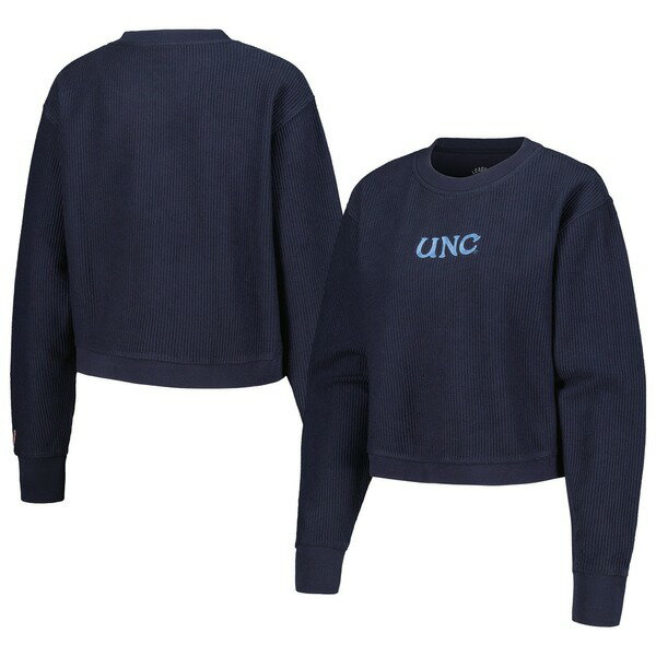 リーグカレッジエイトウェア レディース パーカー・スウェットシャツ アウター North Carolina Tar Heels League Collegiate Wear Women's Timber Cropped Pullover Sweatshirt Navy