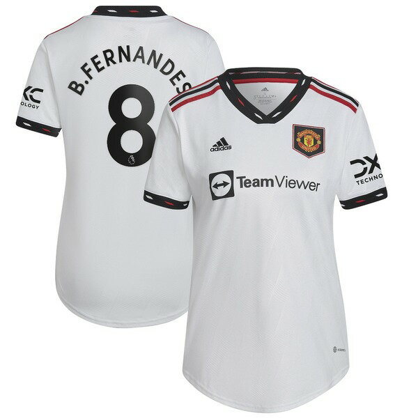 ǥ ǥ ˥ե ȥåץ Bruno Fernandes Manchester United adidas Women's 2022/23 Away Replica Player Jersey White