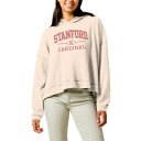 リーグカレッジエイトウェア レディース Tシャツ トップス Stanford Cardinal League Collegiate Wear Women 039 s Waffle Oversized Long Sleeve Hoodie TShirt Cream