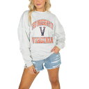 ゲームデイ レディース パーカー・スウェットシャツ アウター Virginia Cavaliers Gameday Couture Women's Drop Shoulder Fleece Drop Pullover Sweatshirt Gray