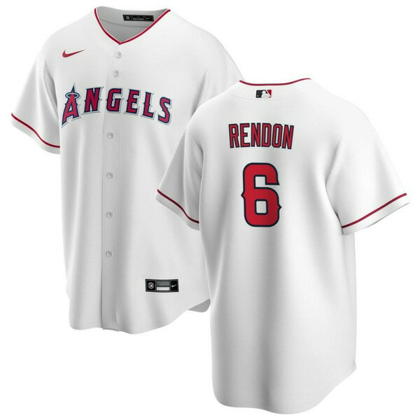 ナイキ メンズ ユニフォーム トップス Los Angeles Angels Nike Home Replica Custom Jersey White