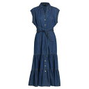 ヴェロニカ ベアード レディース ワンピース トップス Arnetta Belted Denim Midi-Dress corn flower