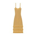 サンドロ レディース ワンピース トップス Knitted Midi Dress camel