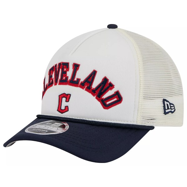 ニューエラ レディース 帽子 アクセサリー New Era Adult Cleveland Guardians White Arch Glitz 9Forty Adjustable Hat -