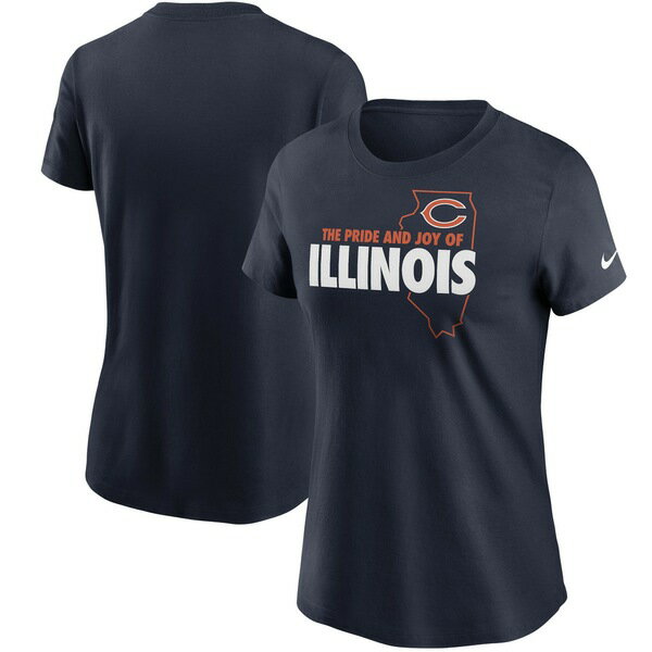 ナイキ レディース Tシャツ トップス Chicago Bears Nike Women's Hometown Collection TShirt Navy