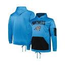 ファナティクス メンズ パーカー・スウェットシャツ アウター Men's Blue Carolina Panthers Big and Tall Pullover Hoodie Blue