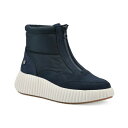 ホワイトマウンテン レディース ブーツ シューズ Women's Downtown Platform Booties Navy Multi Smooth