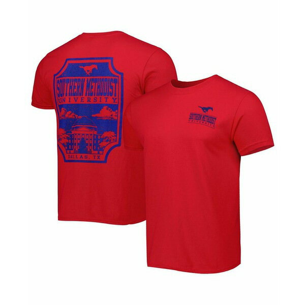 イメージワン メンズ シャツ トップス Men's Red SMU Mustangs Logo Campus Icon T-Shirt Red