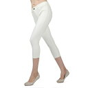 メモイ レディース カジュアルパンツ ボトムス Women's Light Ponte Cotton Blend Capri Leggings Ivory
