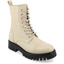 ジャーニーコレクション レディース ブーツ シューズ Women's Aaley Lace Up Lug Combat Bootie Bone