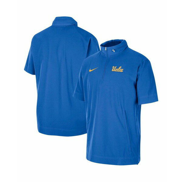 ナイキ メンズ パーカー・スウェットシャツ アウター Men's Blue UCLA Bruins Coaches Quarter-Zip Short Sleeve Jacket Blue