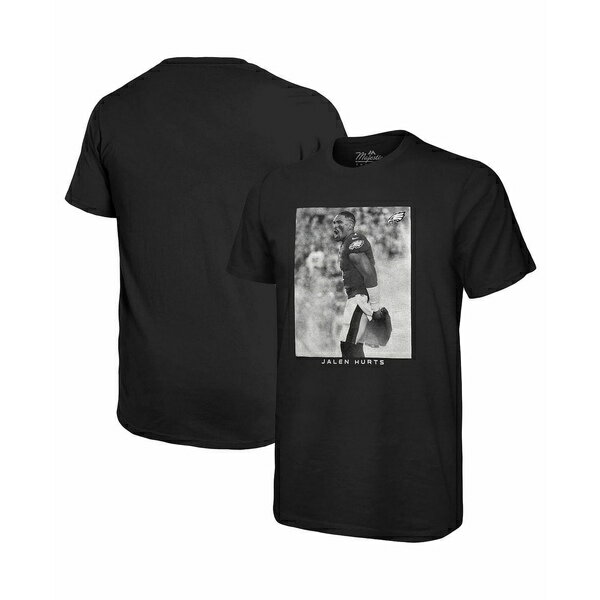 ޥƥå   ȥåץ Men's Threads Jalen Hurts Black Philadelphia Eag...