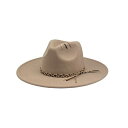 マーカスアドレール レディース 帽子 アクセサリー Braid Trim Felt Panama Hat Brown