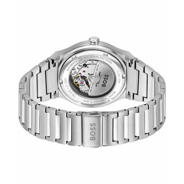ヒューゴボス メンズ 腕時計 アクセサリー Men's Candor Auto Mech-Automatic Stainless Steel Watch 41mm Silver-tone